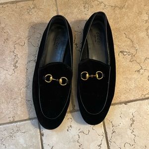 Gucci Black Suede Loafers